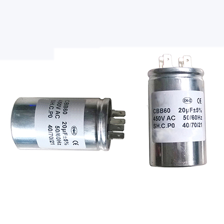 Aluminum Shell 20UF Cbb60 AC Capacitor with Pins